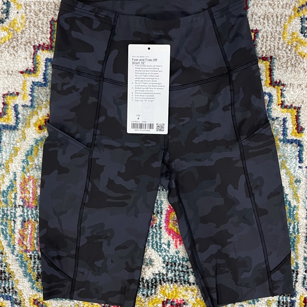 Lululemon shorts fast and free HR